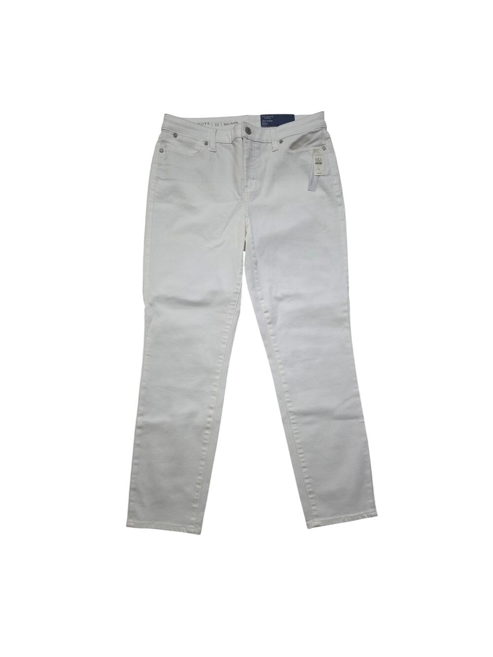 NWT Talbots Flawless Slim Ankle White Jeans Size 10